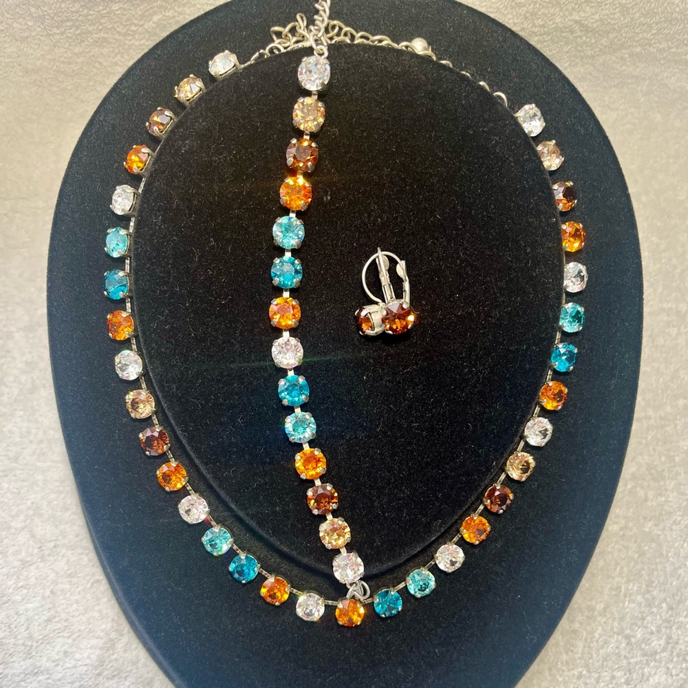 NEW Handmade 8.5mm Swarovski Crystal Set. Comes gift wrapped. Price is Firm.